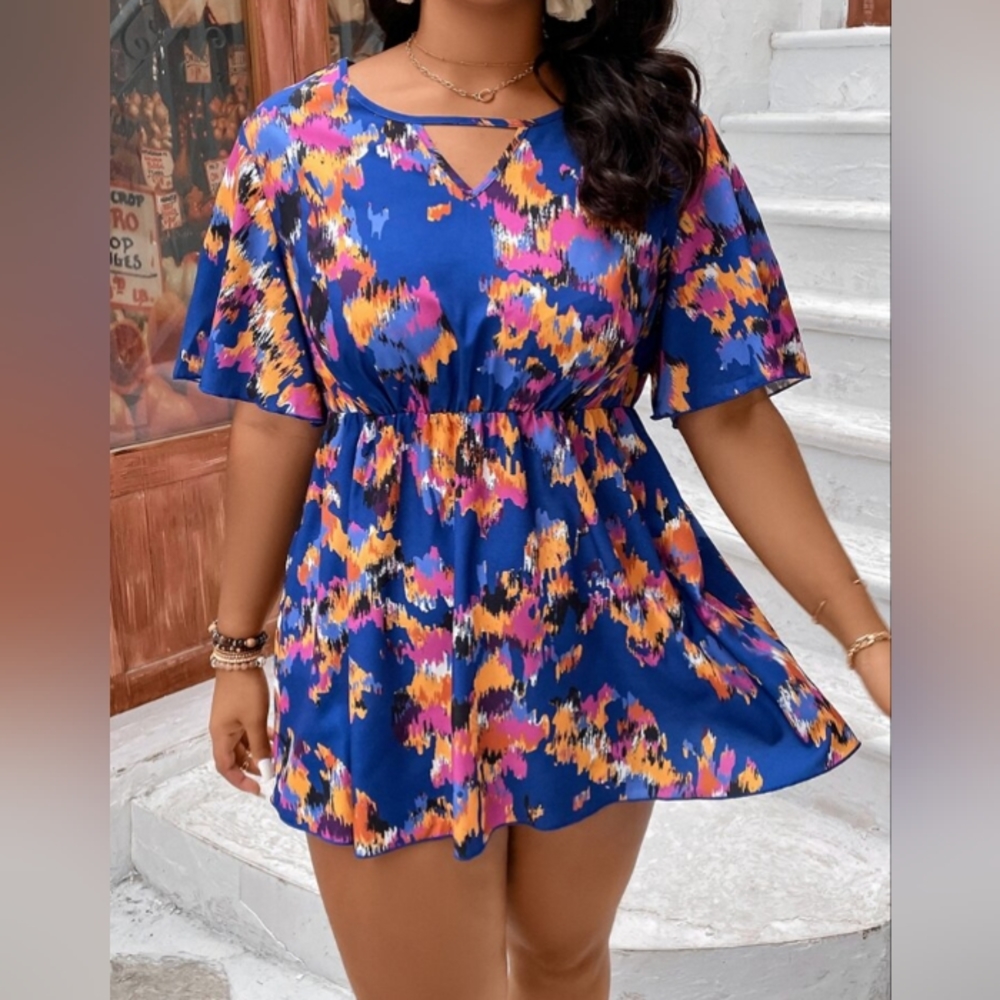 Peplum shirt dress